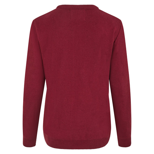 A Windy Day Womens Eco Christmas Jumper - Maroon