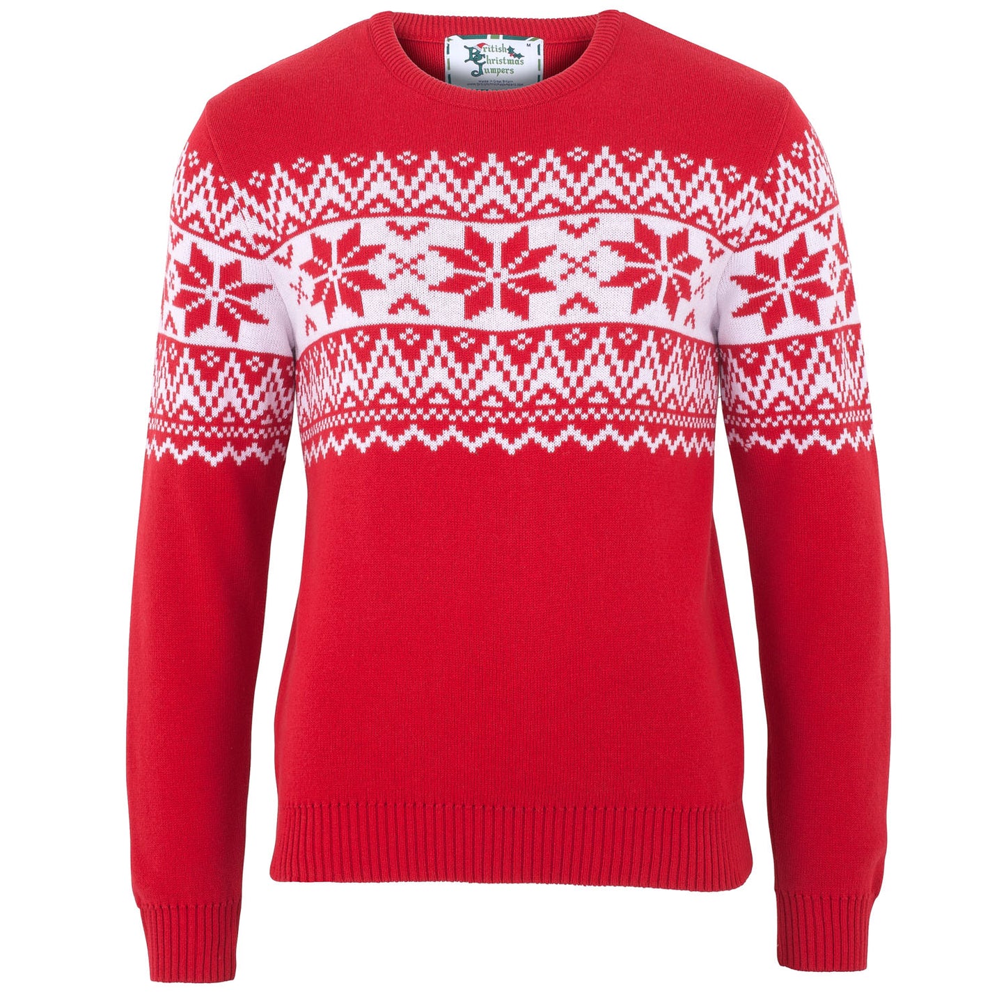 The Nordic Fairisle Red Mens Eco Christmas Jumper