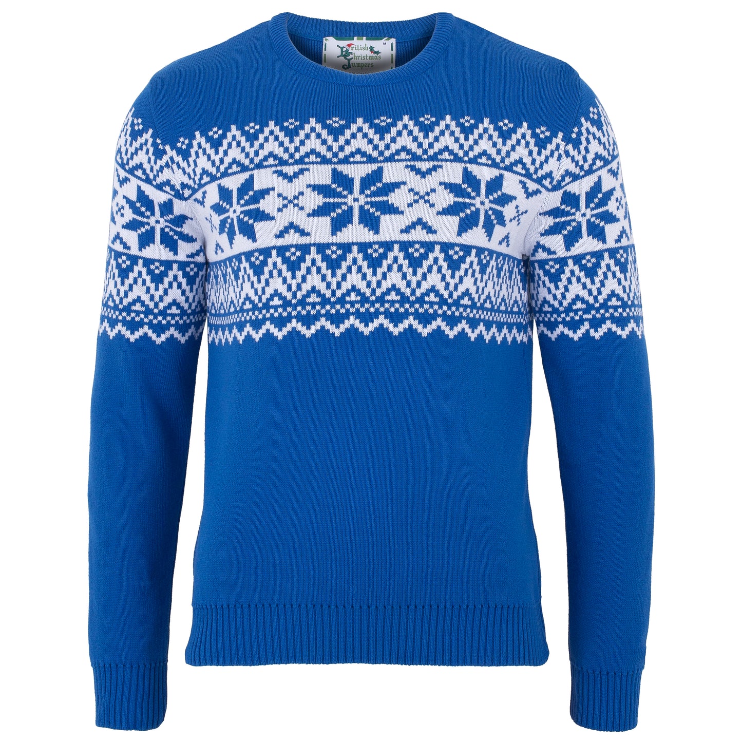 Santa's Seconds - The Nordic Fairisle Men's Eco Christmas Jumper - Blue