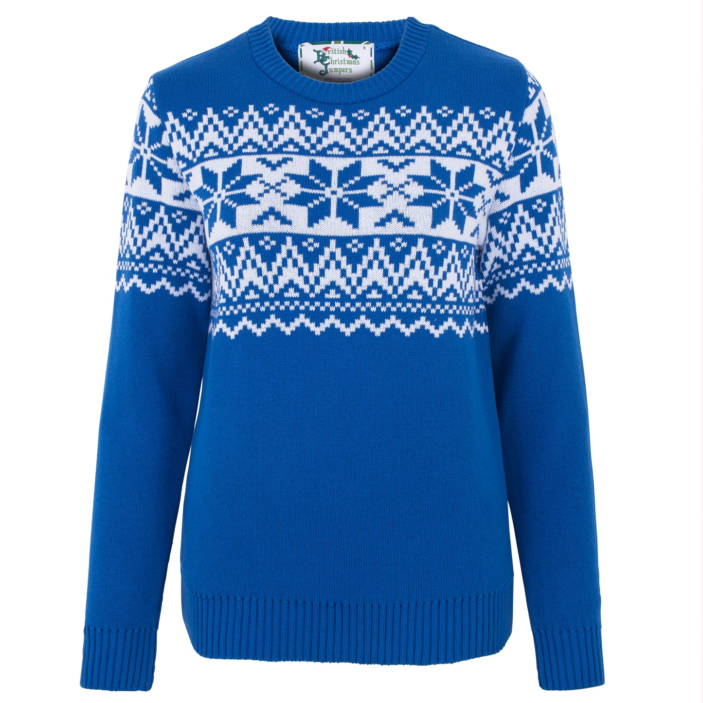 Santa's Seconds - The Nordic Fairisle Women's Eco Christmas Jumper - Blue