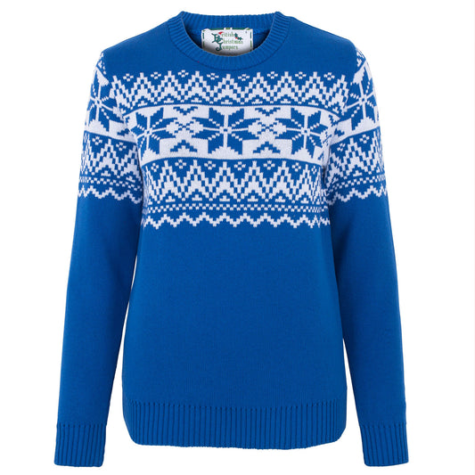 The Nordic Fairisle Blue Womens Eco Christmas Jumper