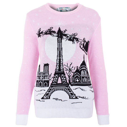 Christmas in Paris Womens Eco Christmas Jumper