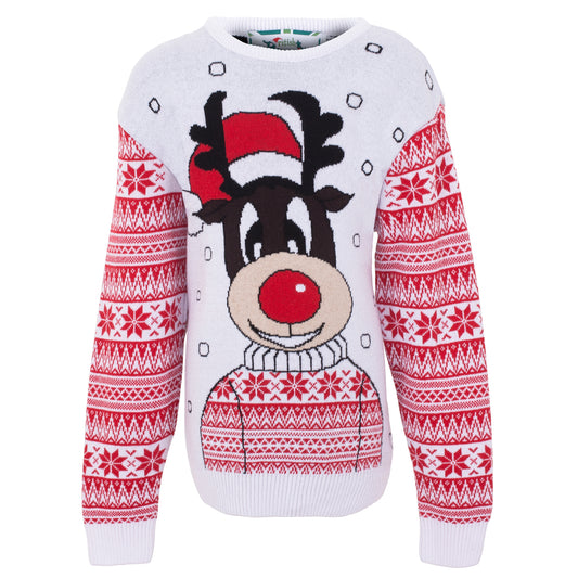 Santa's Seconds - Rudy the Reindeer Children's Eco Christmas Jumper