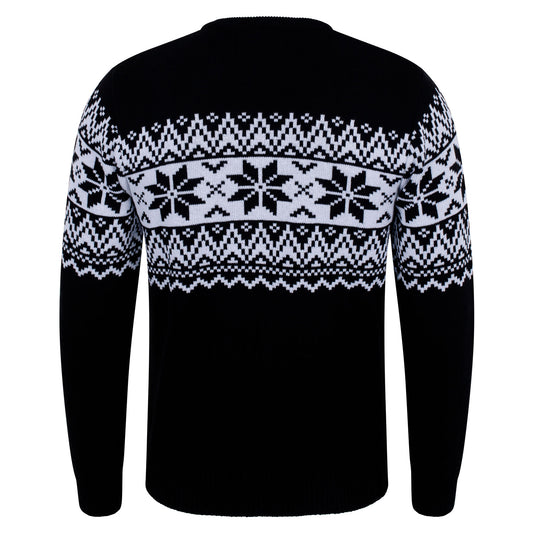 The Nordic Fairisle Men's Eco Christmas Jumper - Black