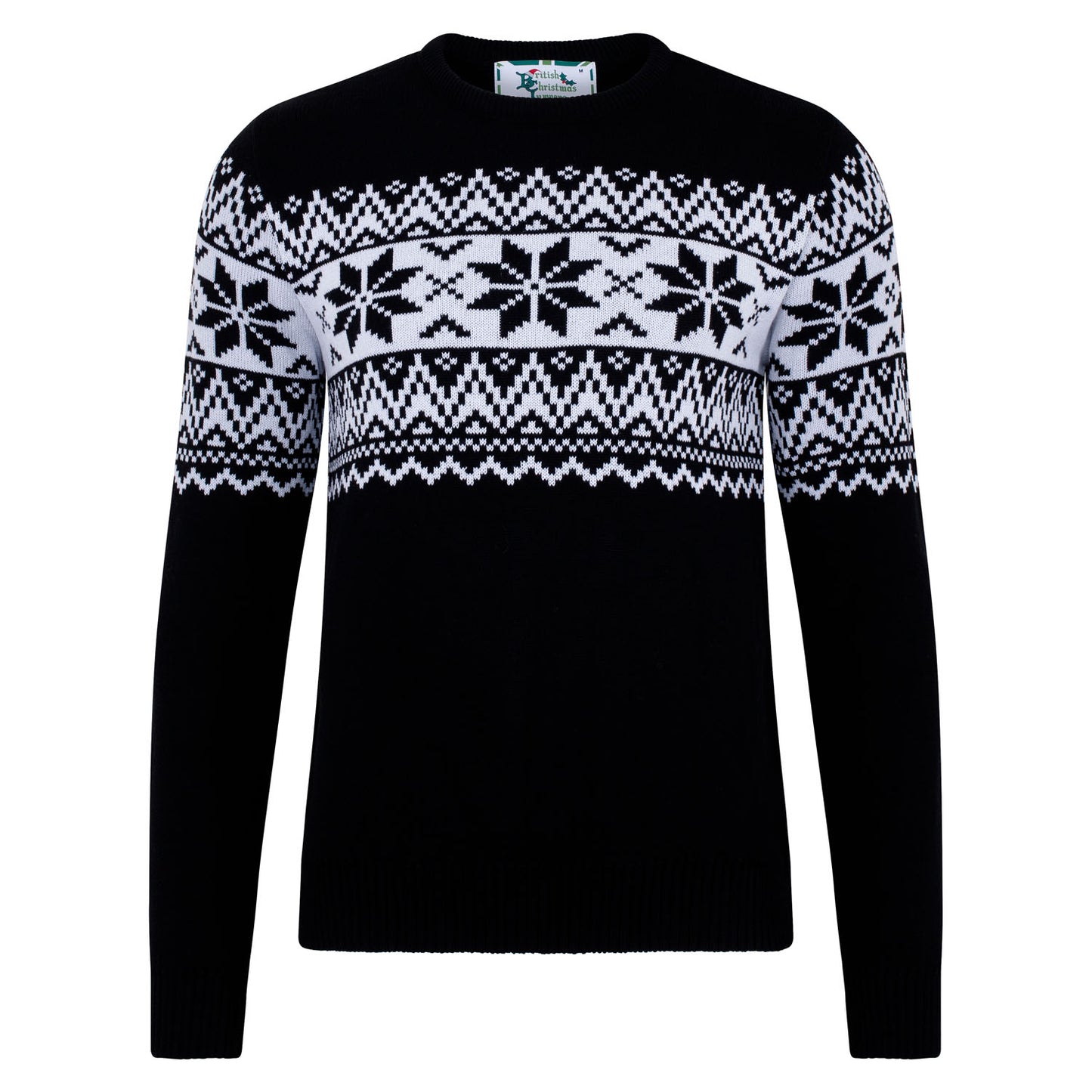 The Nordic Fairisle Men's Eco Christmas Jumper - Black