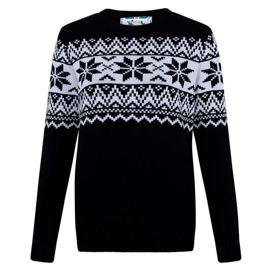 The Nordic Fairisle Women's Eco Christmas Jumper - Black