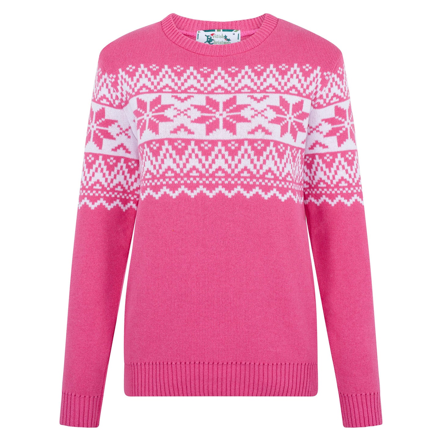 The Nordic Fairisle Women's Eco Christmas Jumper - Pink