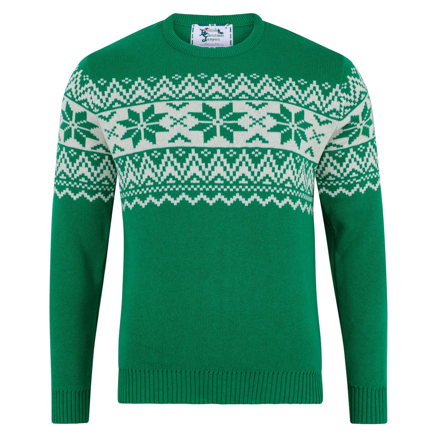 The Nordic Fairisle Men's Eco Christmas Jumper -  Green