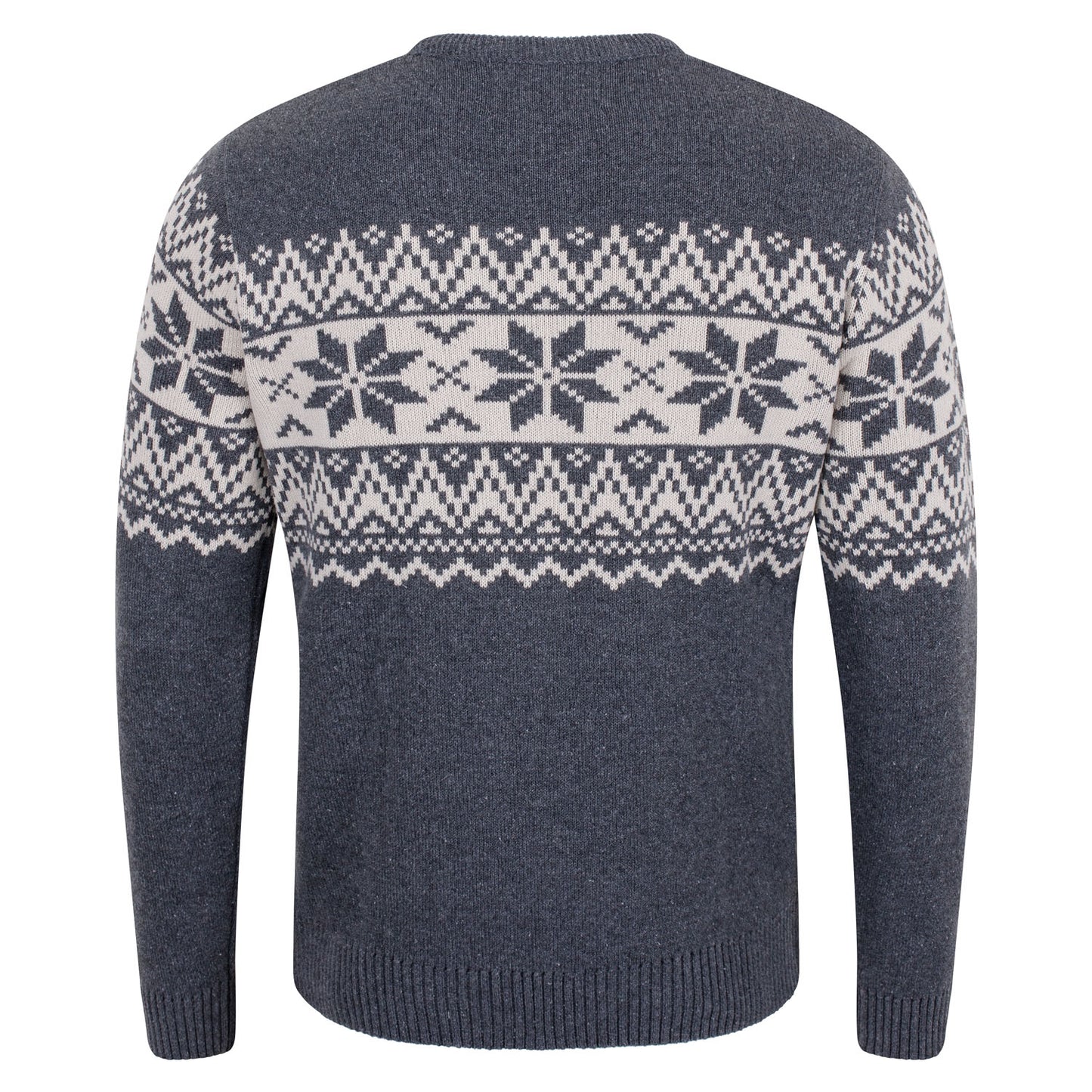 The Nordic Fairisle Men's Eco Christmas Jumper - Mid Grey