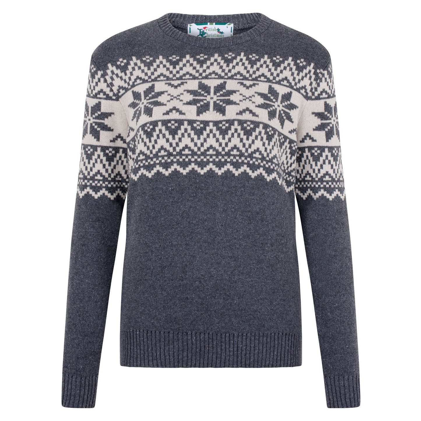 The Nordic Fairisle Women's Eco Christmas Jumper - Mid Grey