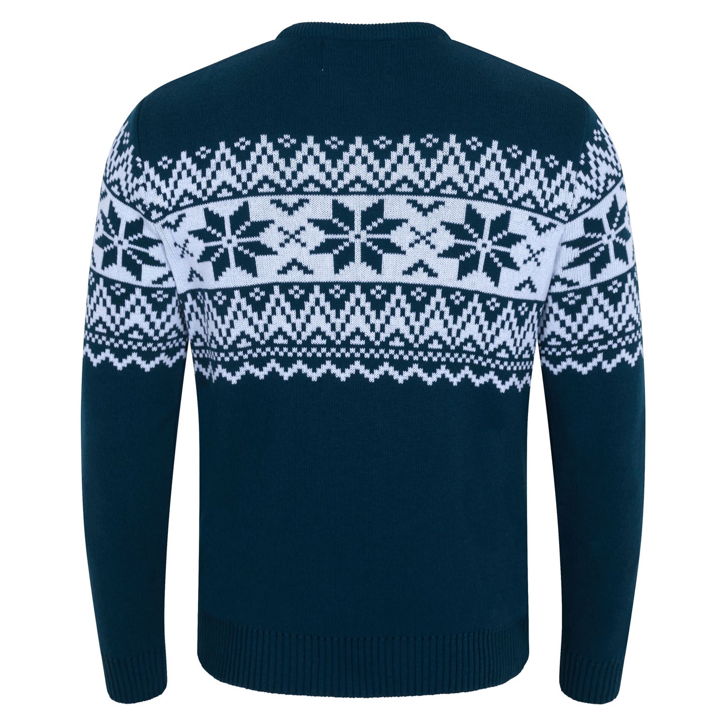 The Nordic Fairisle Teal Mens Eco Christmas Jumper