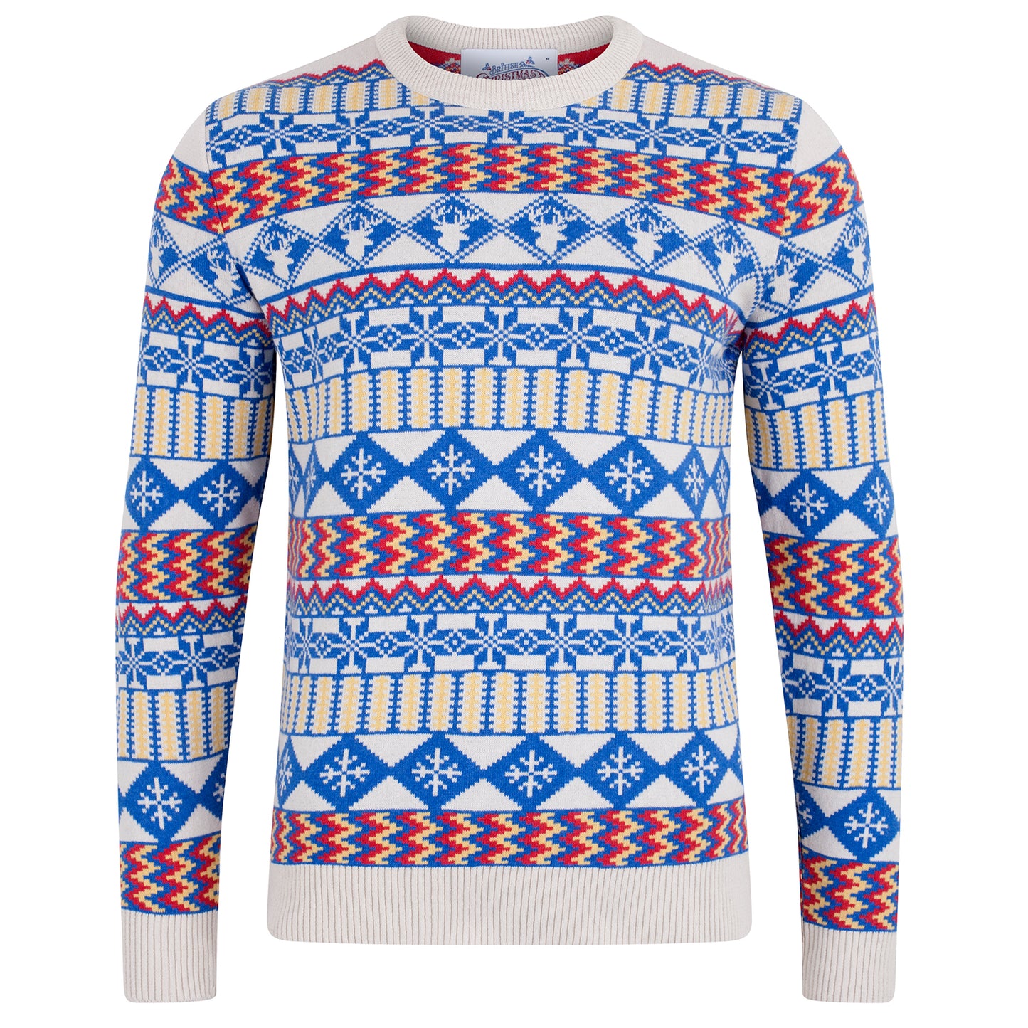 British Christmas Jumpers Men's Subtle Fairisle Eco Christmas Jumper Sweater